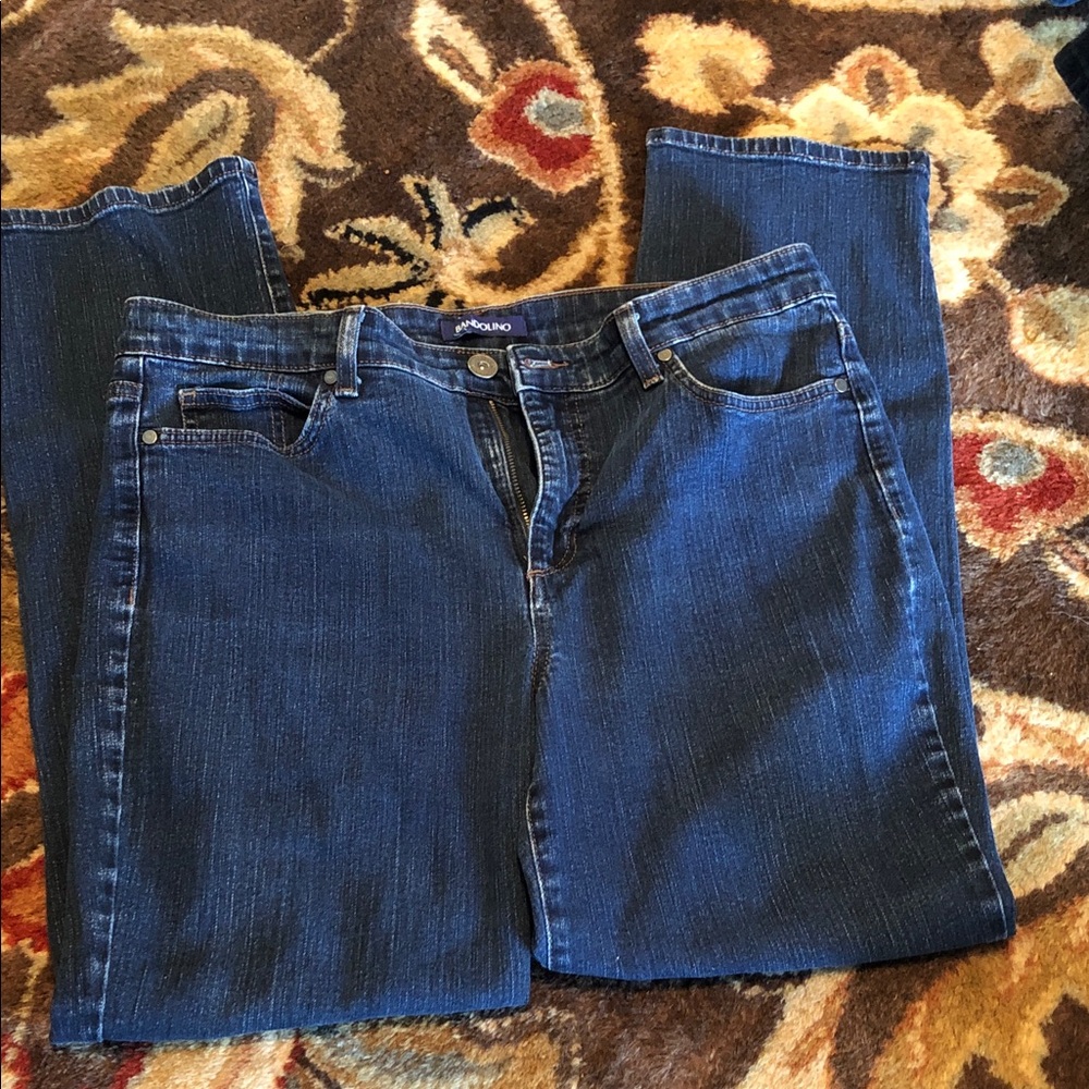 Bandolino Mandie Dark Blue Boot Cut Women's Jeans